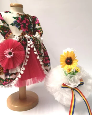 Set Traditional Botez Fetita - Costumas + Lumanare - TUL