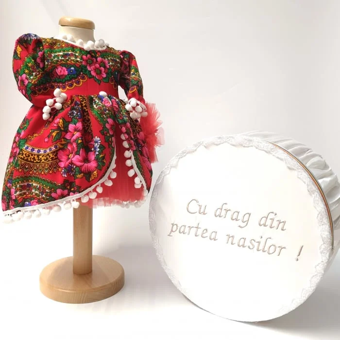 Set Traditional Botez  Fetita - Costumas + Cutie trusou - TUL 2