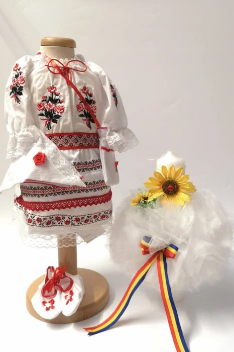 Set Traditional Botez Fetita - Costumas + Lumanare 5