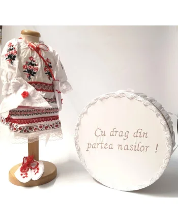 Set Traditional Botez  Fetita - Costumas + Cutie trusou 5