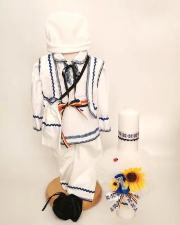 Set Traditional Botez Baiat - Costumas + Lumanare Adan