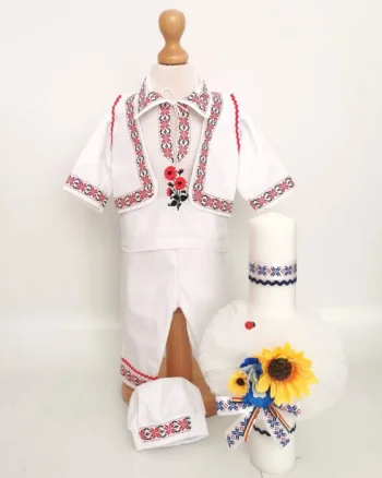 Set Traditional Botez Baiat - Costumas + Lumanare Adan 3