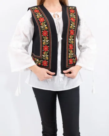 Vesta brodata cu model traditional Filipa