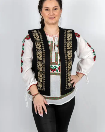 Vesta brodata cu model traditional Alina 15