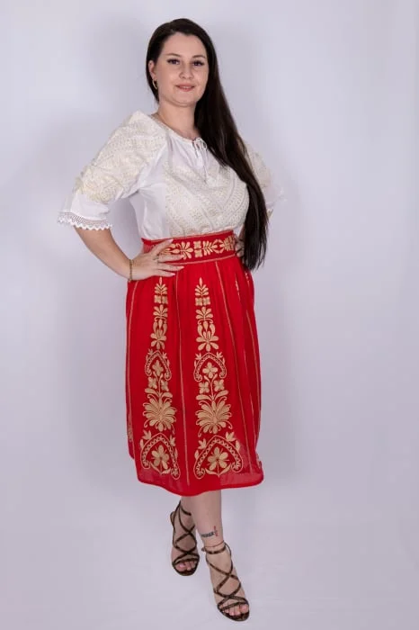 Fusta stilizata cu motive traditionale Tatiana 6