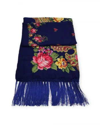 Esarfa Inflorata - Albastru Indigo