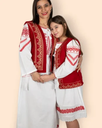 Set Traditional Mama   fiica Rochie si vesta Olguta 2