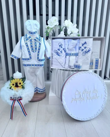Set Traditional Botez - Costumas+Trusou+Cutie+Lumanare Baiat Adan 2