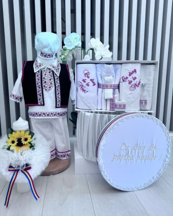 Set Traditional Botez - Costumas+Trusou+Cutie+Lumanare Baiat 6