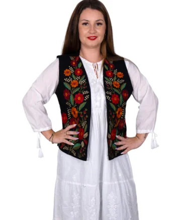Vesta brodata cu model traditional Angi 14