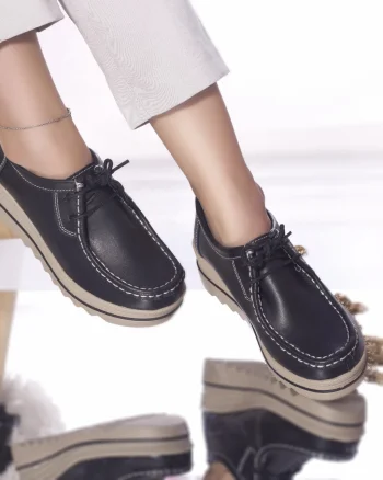Pantofi casual xiulan piele naturala negri