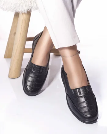 Pantofi casual mocasini shamara piele ecologica negru