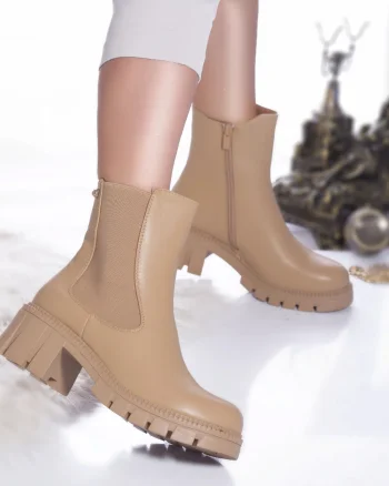 Ghete casual raymonda piele ecologica captusita kaki