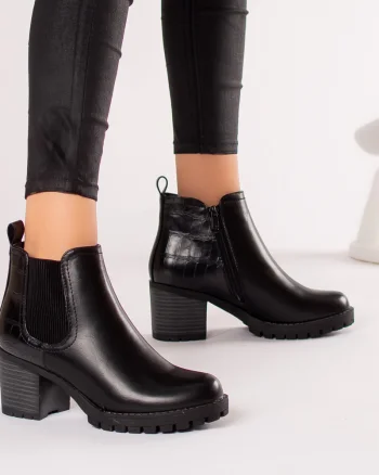 Ghete dama piele ecologica implanite rina negre