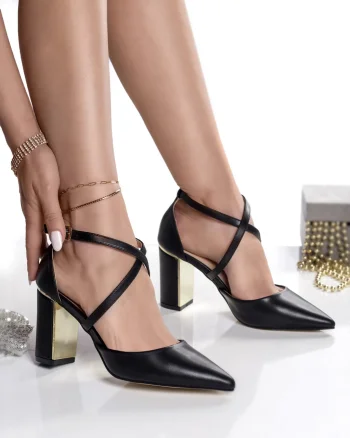 Pantofi dama negri piele ecologica ainur