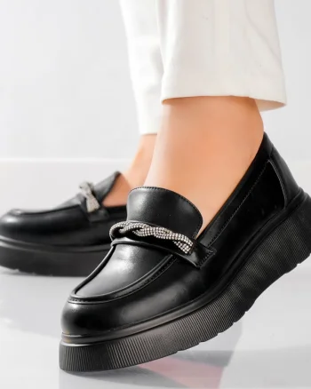Pantofi dama casual Negri din Piele Ecologica Arjun