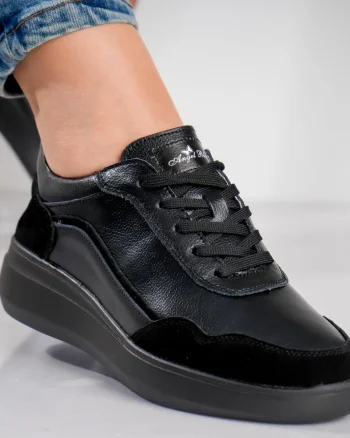 Pantofi dama sport Negri din Piele Naturala Yalgo