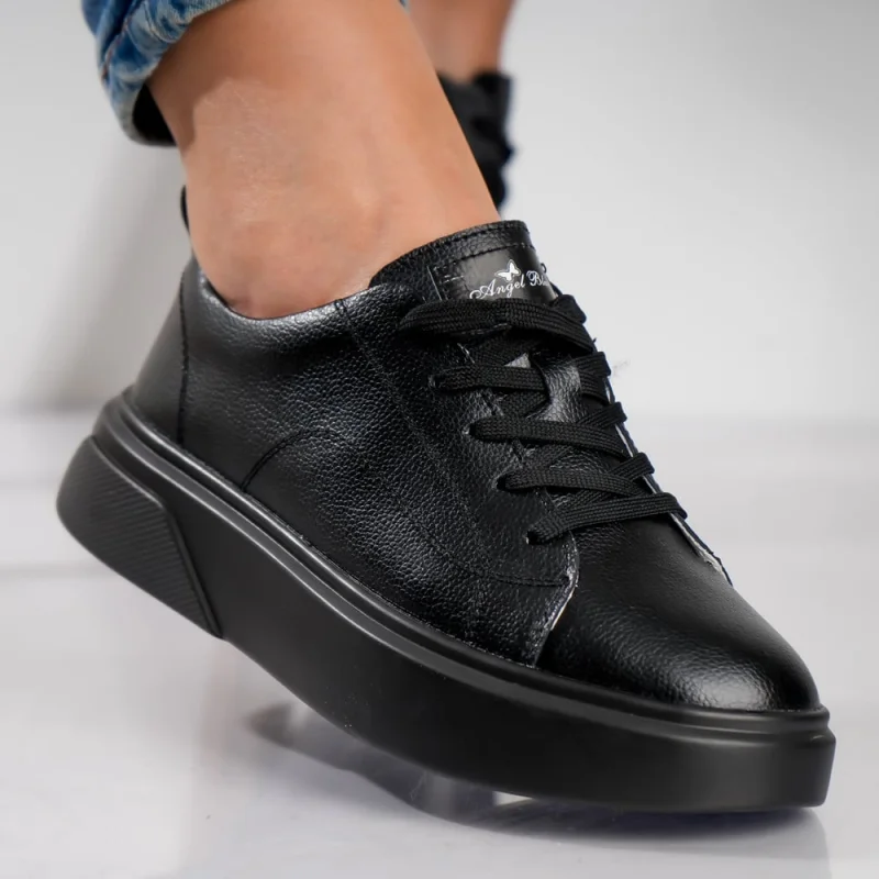 Pantofi dama casual Negri din Piele Naturala Agreta