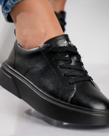 Pantofi dama casual Negri din Piele Naturala Agreta
