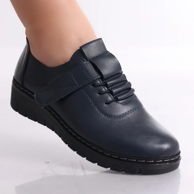 Pantofi dama casual Bleumarin din Piele Ecologica Magaly
