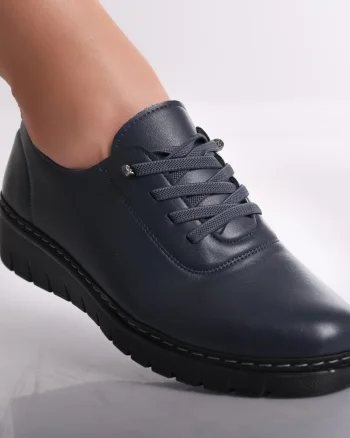 Pantofi dama casual Bleumarin din Piele Ecologica Idania