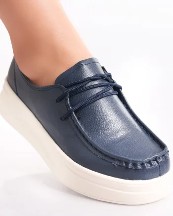 Pantofi dama casual Bleumarin din Piele Naturala Jaile
