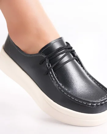Pantofi dama casual Negri din Piele Naturala Jaile