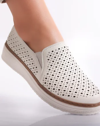 Pantofi dama casual Bej din Piele Ecologica Ismar