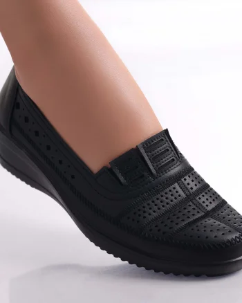 Pantofi dama casual Negri din Piele Ecologica Belen