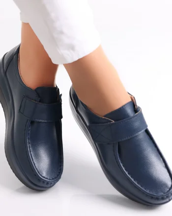 Pantofi dama cu Platforma Bleumarin din Piele Naturala Riley