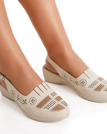 Pantofi dama casual Bej din Piele Ecologica Nelpa