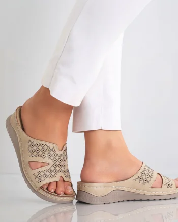 Papuci dama Kaki din Piele Ecologica Ifari