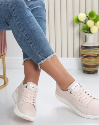 Pantofi dama sport Roz din Piele Naturala Edaro