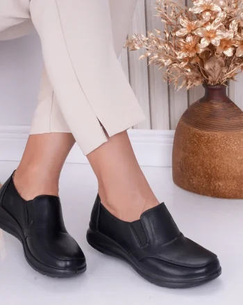 Pantofi dama casual Negri din Piele Ecologica Rami