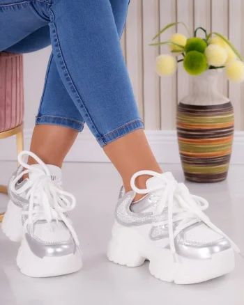 Sneakers dama cu platforma Albi din Piele Ecologica Nisya