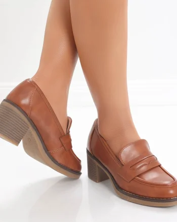 Pantofi dama cu toc Mro din Piele Ecologica Fora