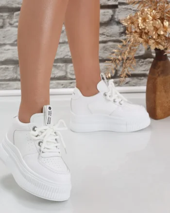 Sneakers dama cu platforma Albi din Piele Ecologica Laron