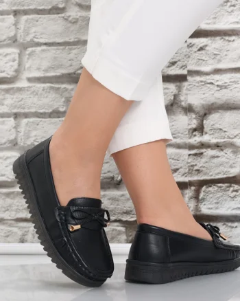 Pantofi dama casual Negri din Piele Ecologica Jinan