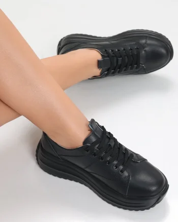 Pantofi dama casual Negri din Piele Naturala Amelsa