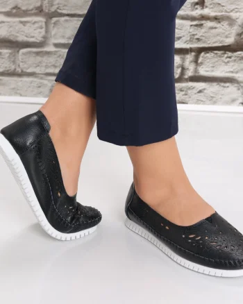 Pantofi dama casual Negri din Piele Naturala Iliana