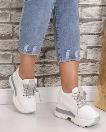 Sneakers dama cu platforma Albi din Piele Ecologica Norota