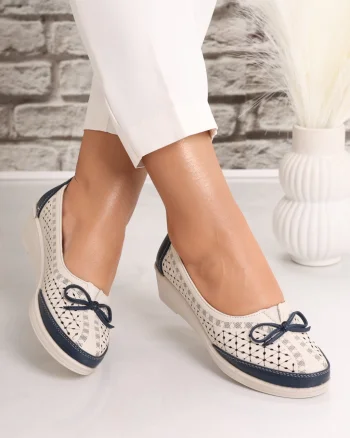 Pantofi dama casual Bej din Piele Ecologica Fariha