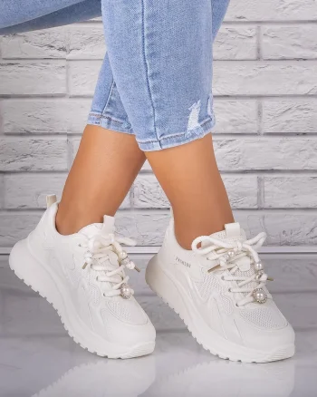 Adidasi dama Bej din Piele Eco/ Textil Tanada