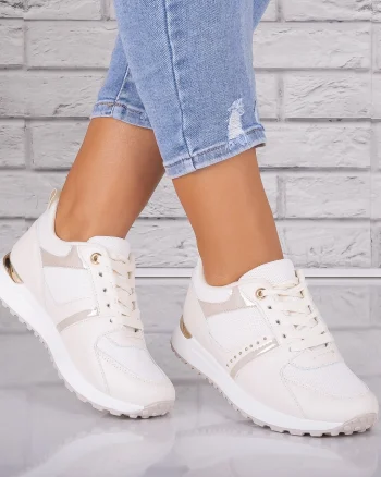 Adidasi dama Bej din Piele Eco/ Textil Alnoa