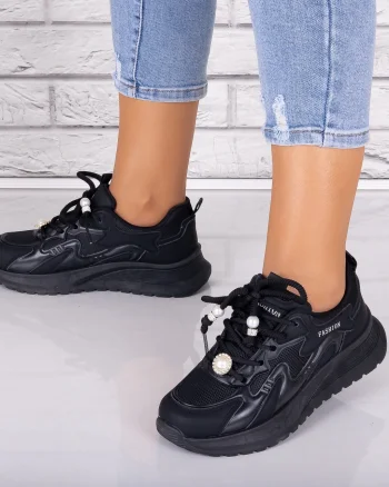 Adidasi dama Nrgri din Piele Eco/ Textil Tanada