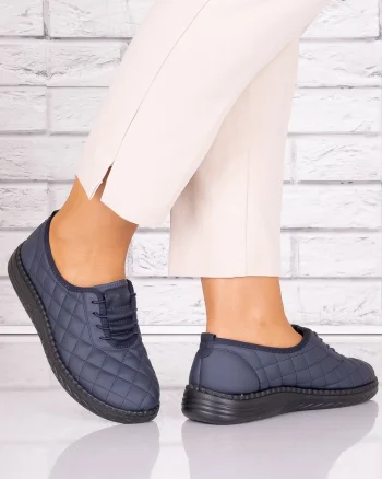Pantofi dama casual Bleumarin din Piele Ecologica Arasel