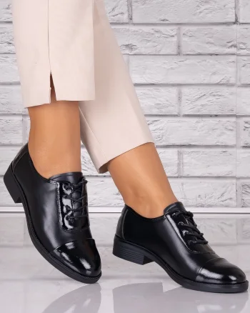 Pantofi dama casual Negri piele ecologica Maisie Torrenia