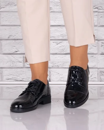 Pantofi dama casual Negri piele ecologica Lacuita Maisie Alivila