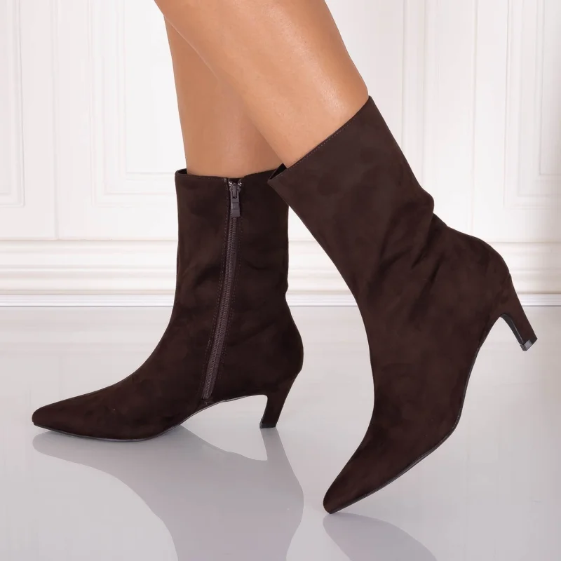 Botine dama Maro din Piele Ecologica Intoarsa Loretta