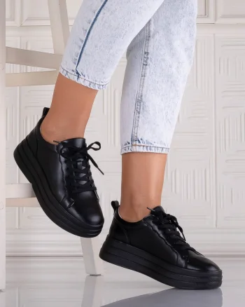 Pantofi dama casual Negri din Piele Naturala Sadrina
